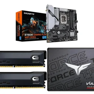 GIGABYTE B760M WiFi DDR4 32GB RAM 512GB SSD Combo